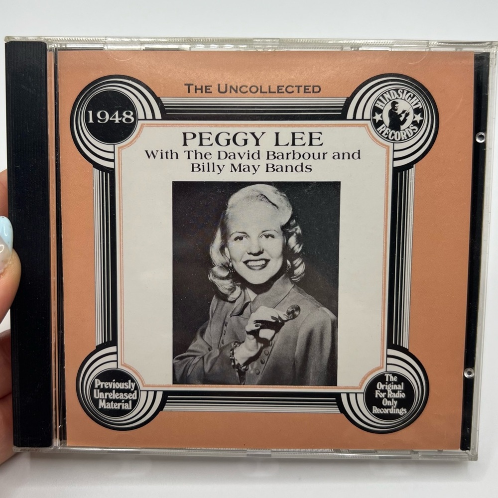 PEGGY LEE W/ DAVID BARBOUR & BILLY MAY BANDS Classic Music Hits 1948 Vintage CD